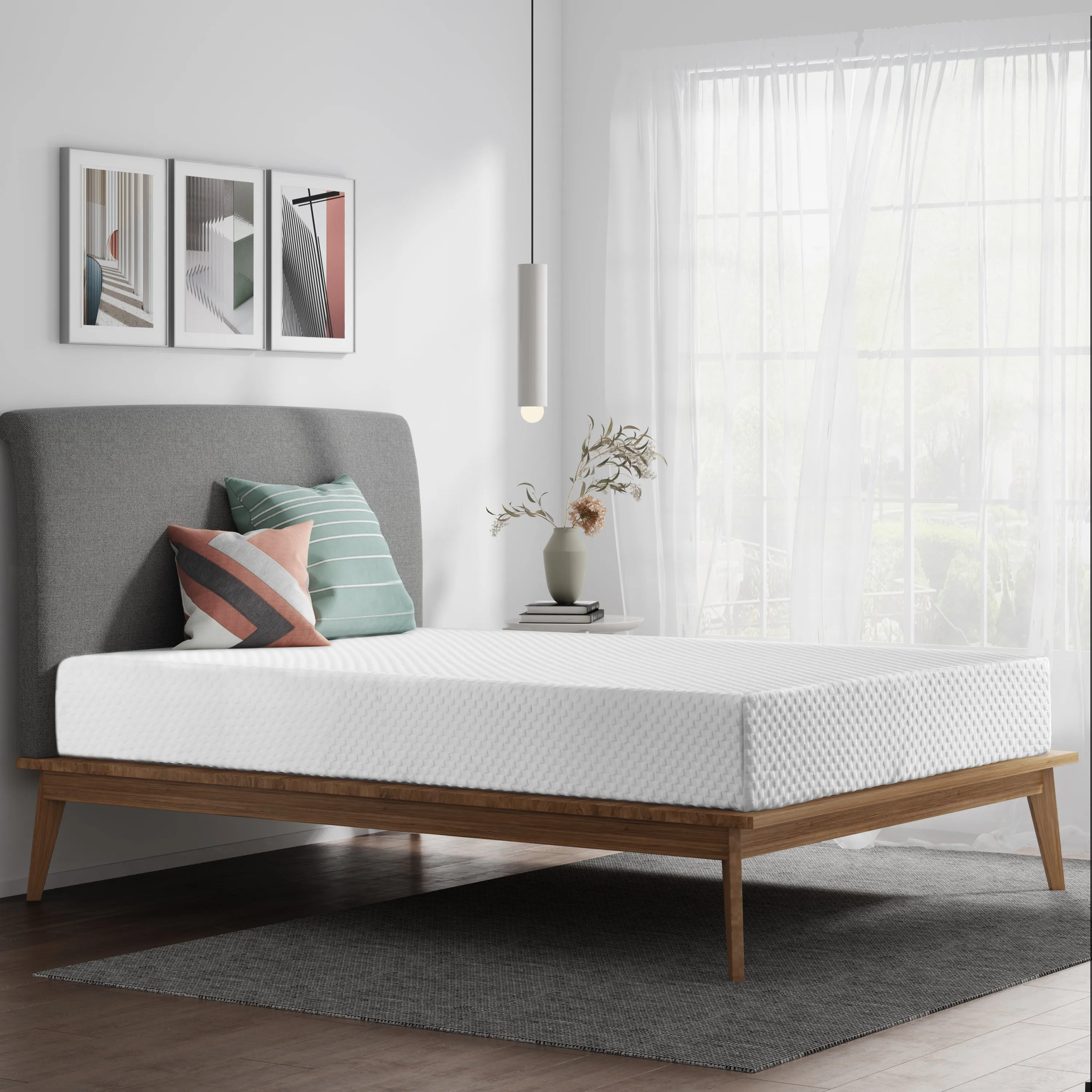 10 Inches Gel Memory Foam Mattress（Twin)  -Medium, Made in US