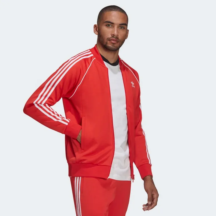 AD - Men 'Vivid Red & White' 3 Stripes Zipper AD35