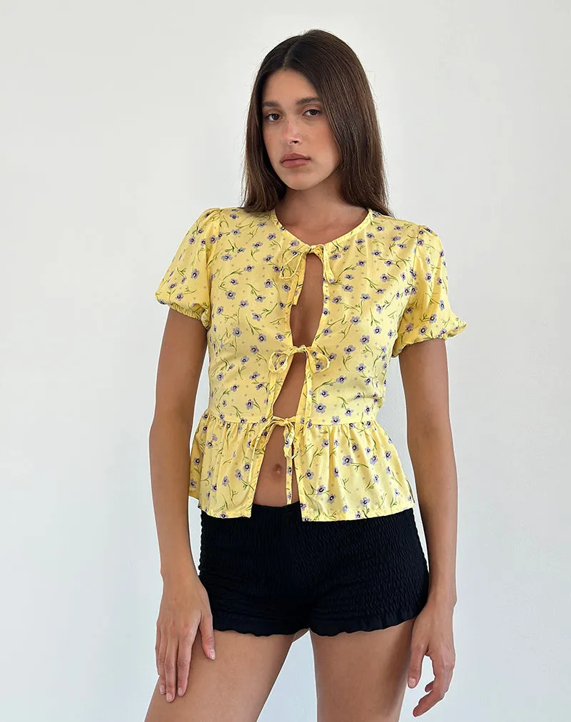 Ajasi Blouse in Wild Flower Lemon Drop