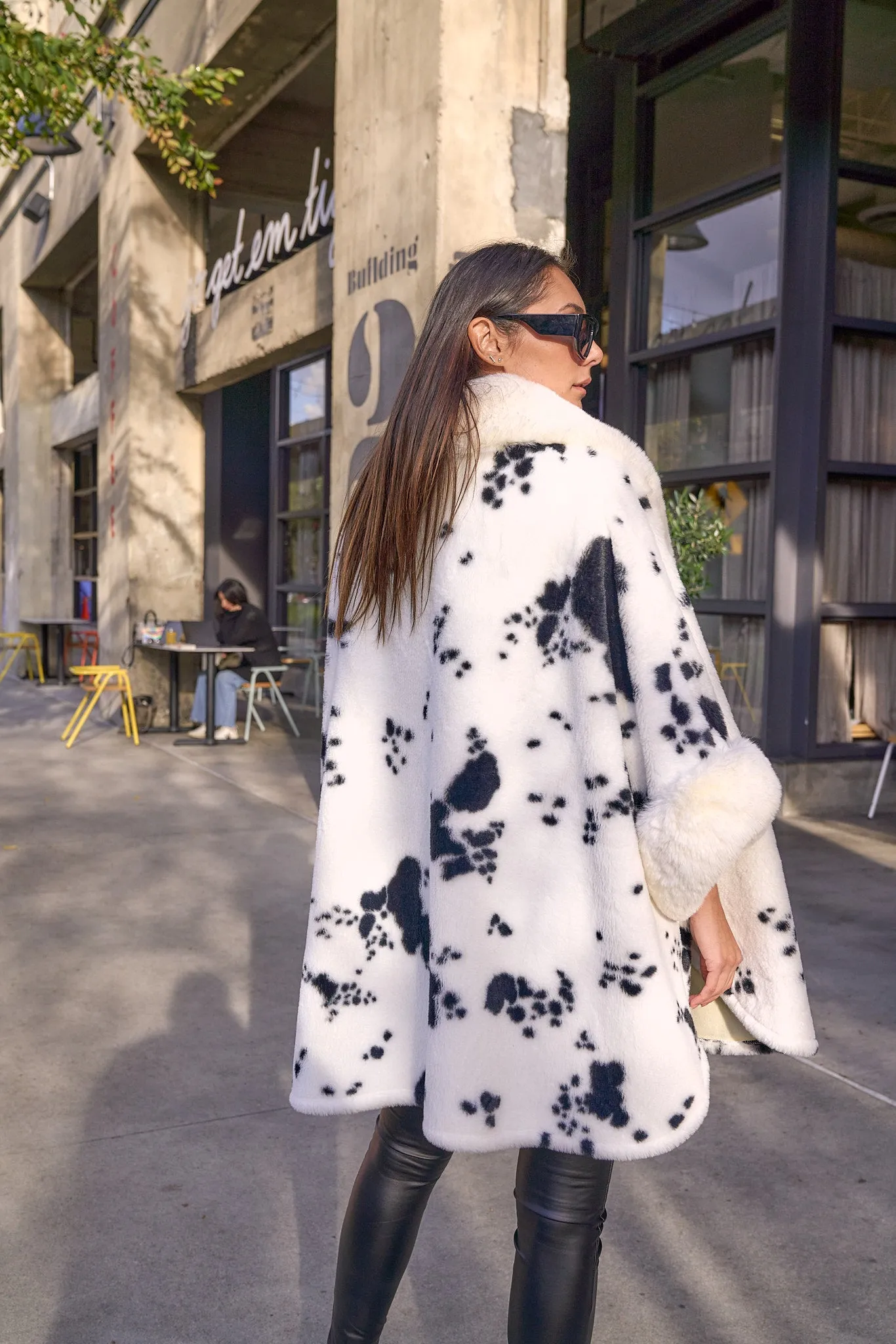 Animal Print Furry Coat