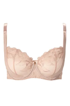 Aubade Fleur de Tattoo Comfort Half Cup Bra, Nude (TB14-02)