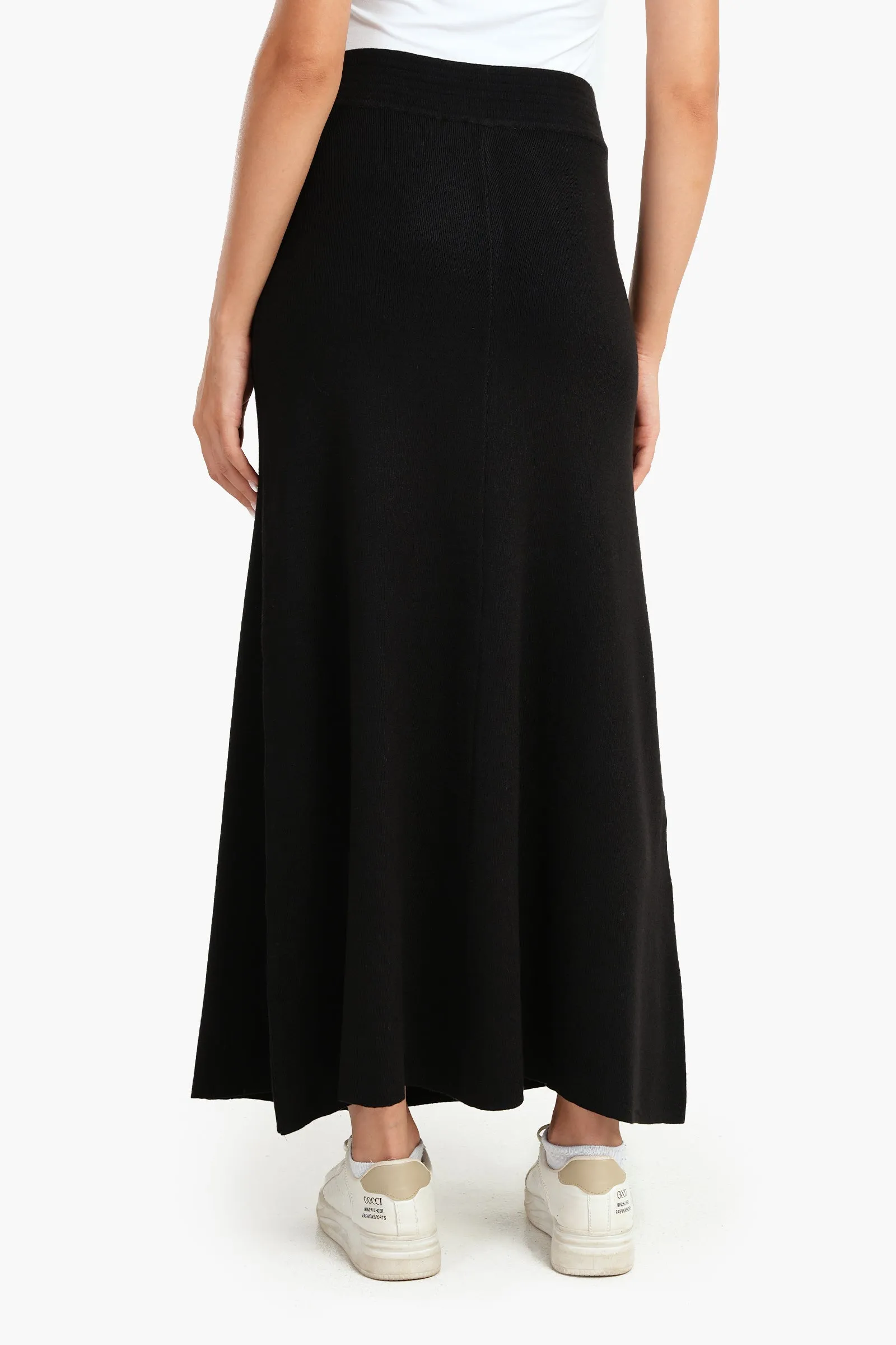 Black A-Line Maxi Skirt