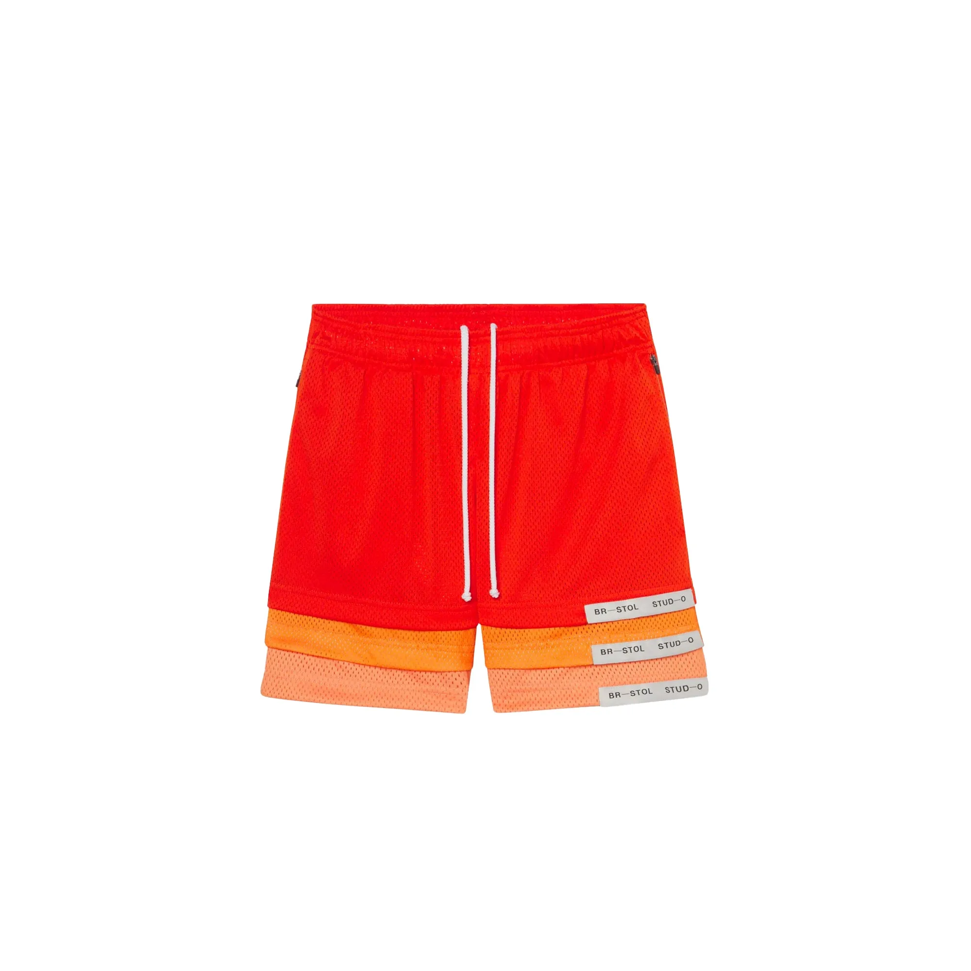 Bristol Studios Mens Triple Hem Shorts Gradient Orange