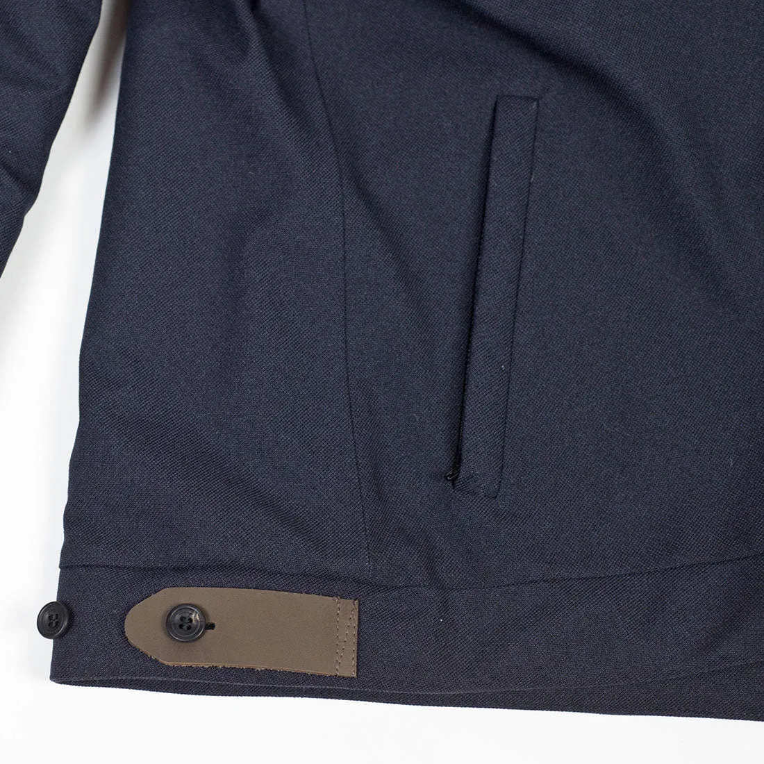 Bumfreezer jacket in Navy hopsack fabric