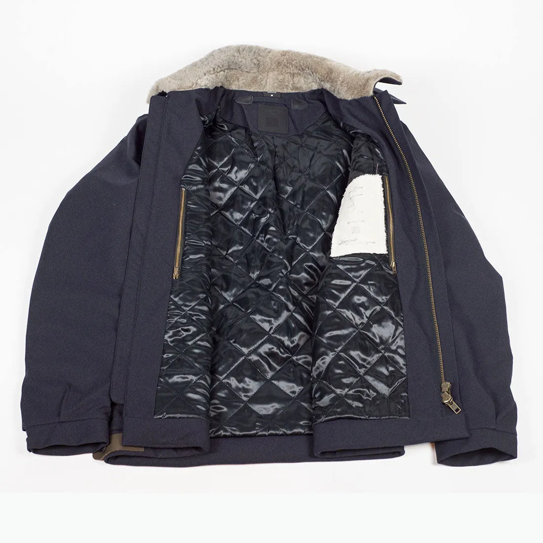 Bumfreezer jacket in Navy hopsack fabric