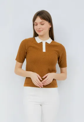 Contrast Collar Polo Shirt