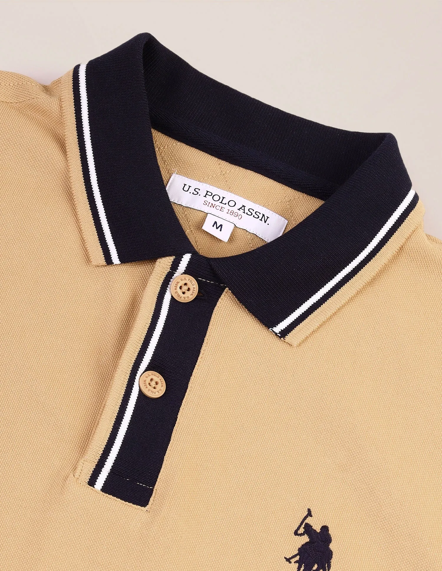 Contrast Collar Slim Polo Shirt