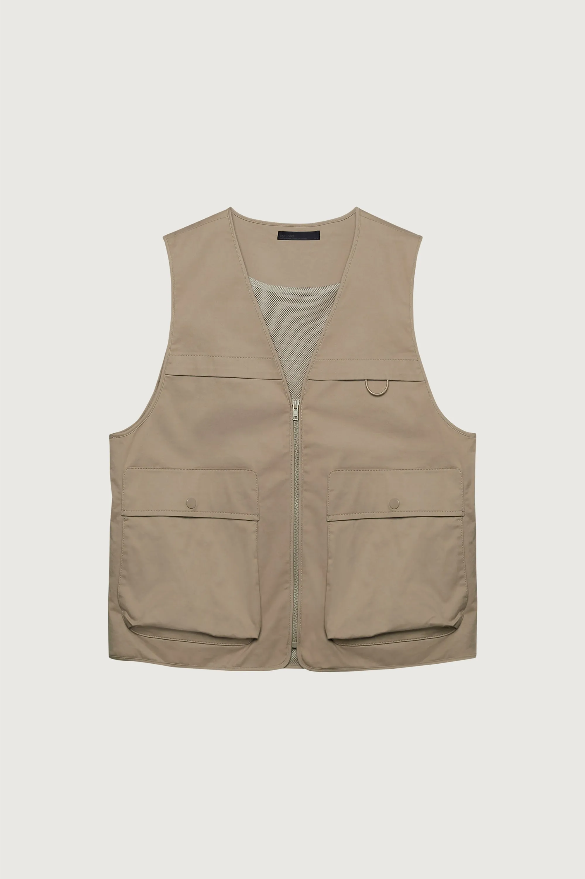 COTTON-TWILL CARGO UTILITY VEST