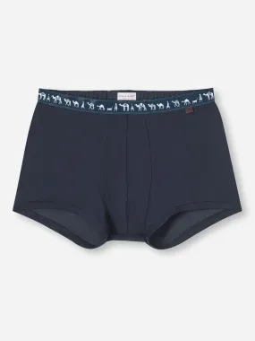 Derek Rose Men's Boxer Briefs Band 62 Pima Cotton Stretch Navy