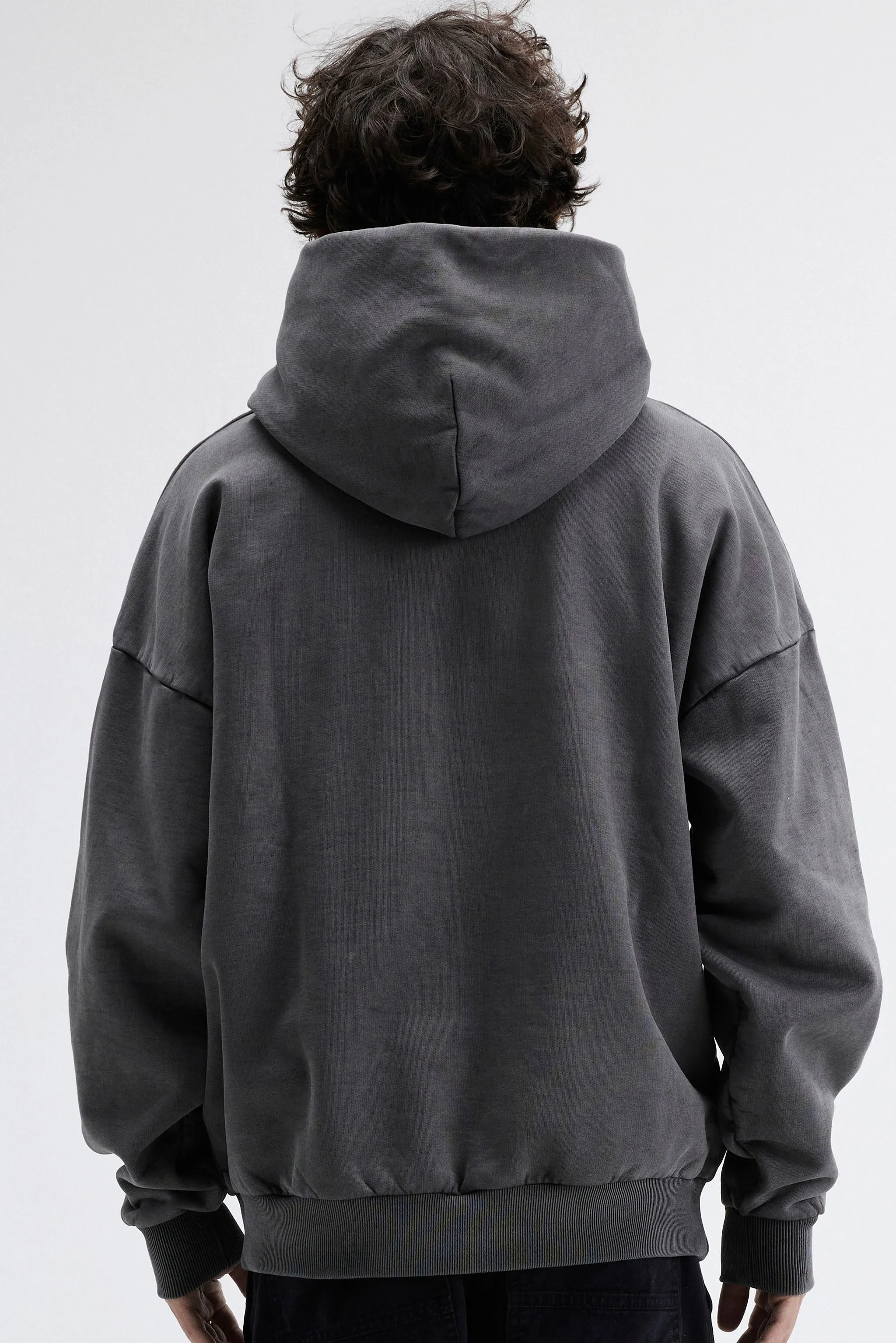 DOLLAR BILL HOODIE - BLACK PIGMENT DYE