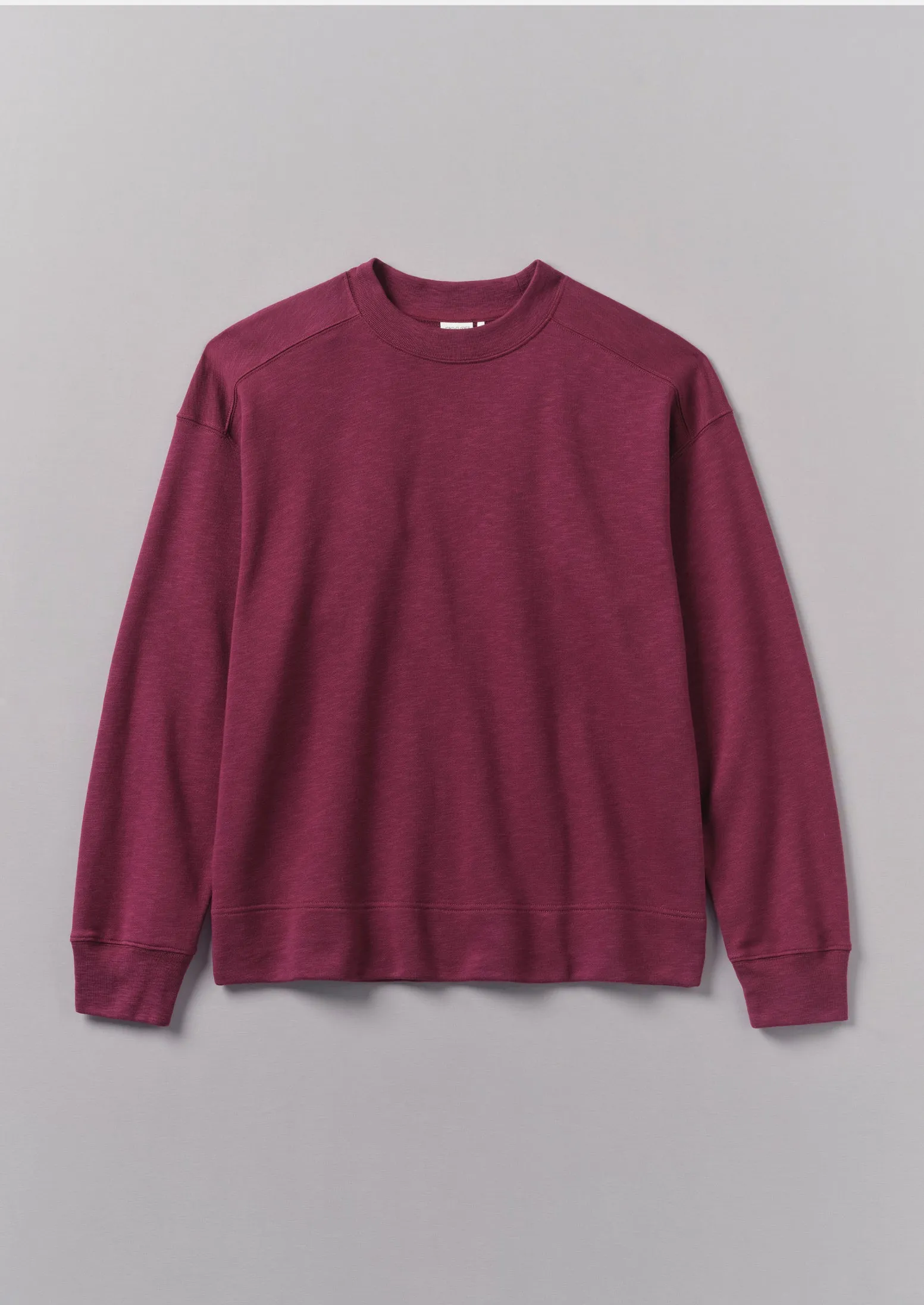 Dropped Shoulder Loopback Jersey Sweatshirt | Fuchsia