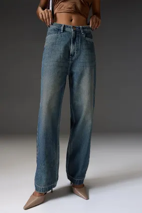 Faded Cobalt Straight Fit Jeans