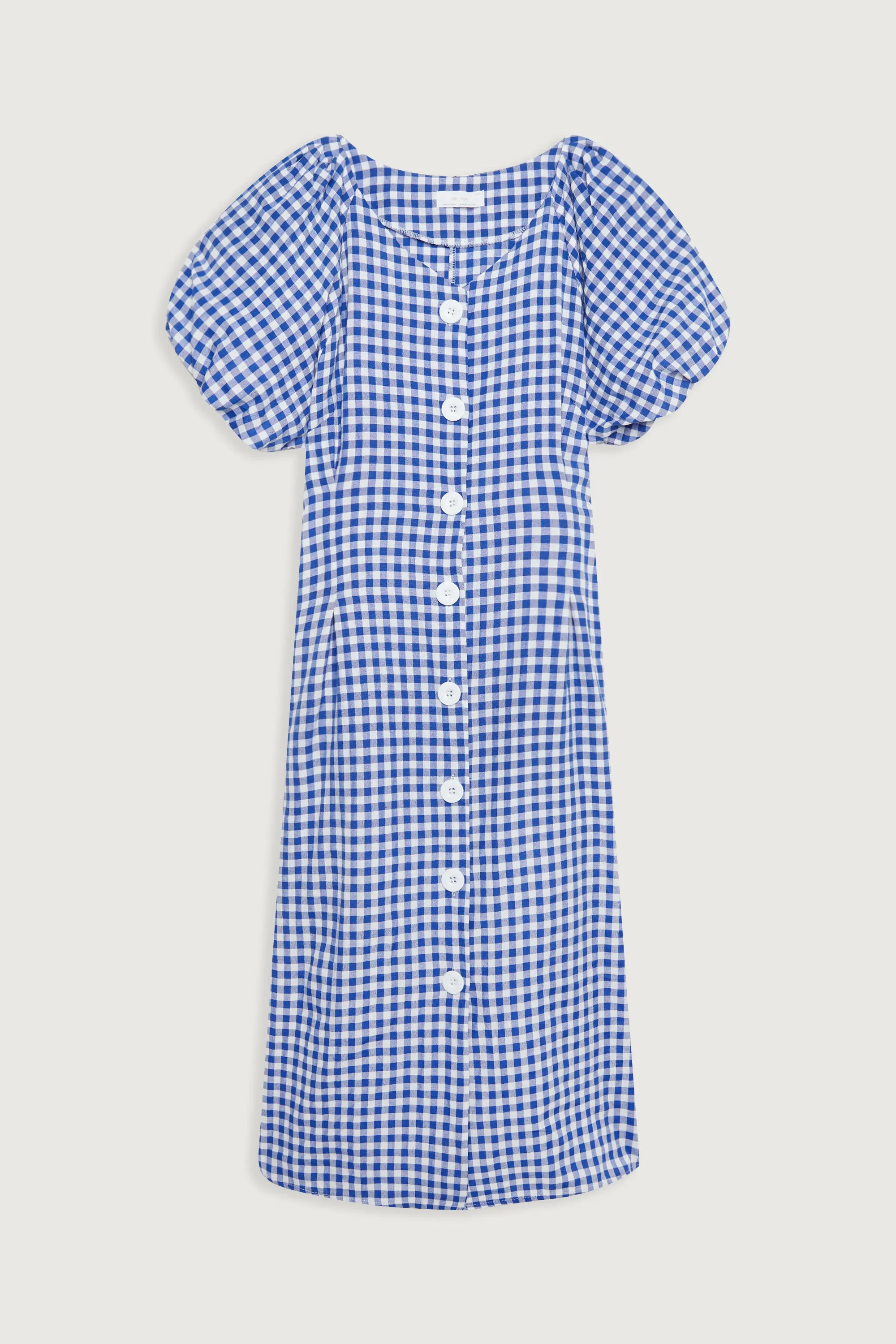 GINGHAM BUTTON UP DRESS