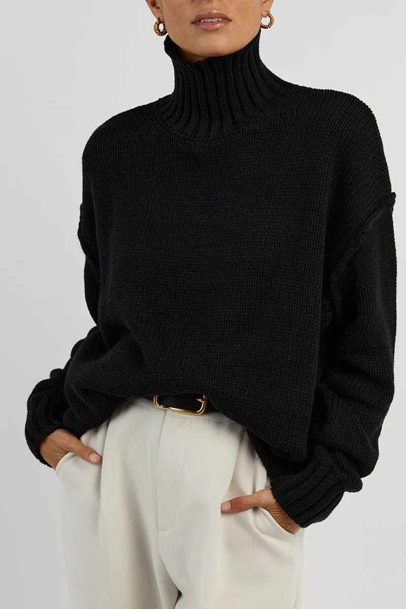 HARLOW BLACK KNIT JUMPER