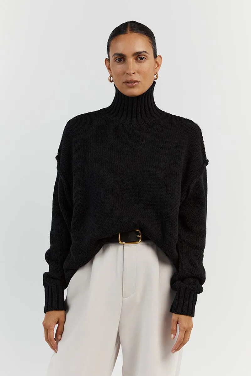 HARLOW BLACK KNIT JUMPER