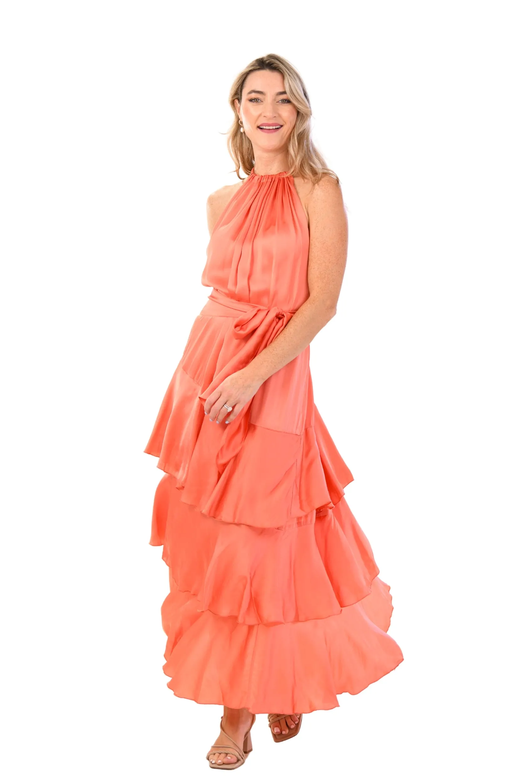 Heidi Dress / Coral