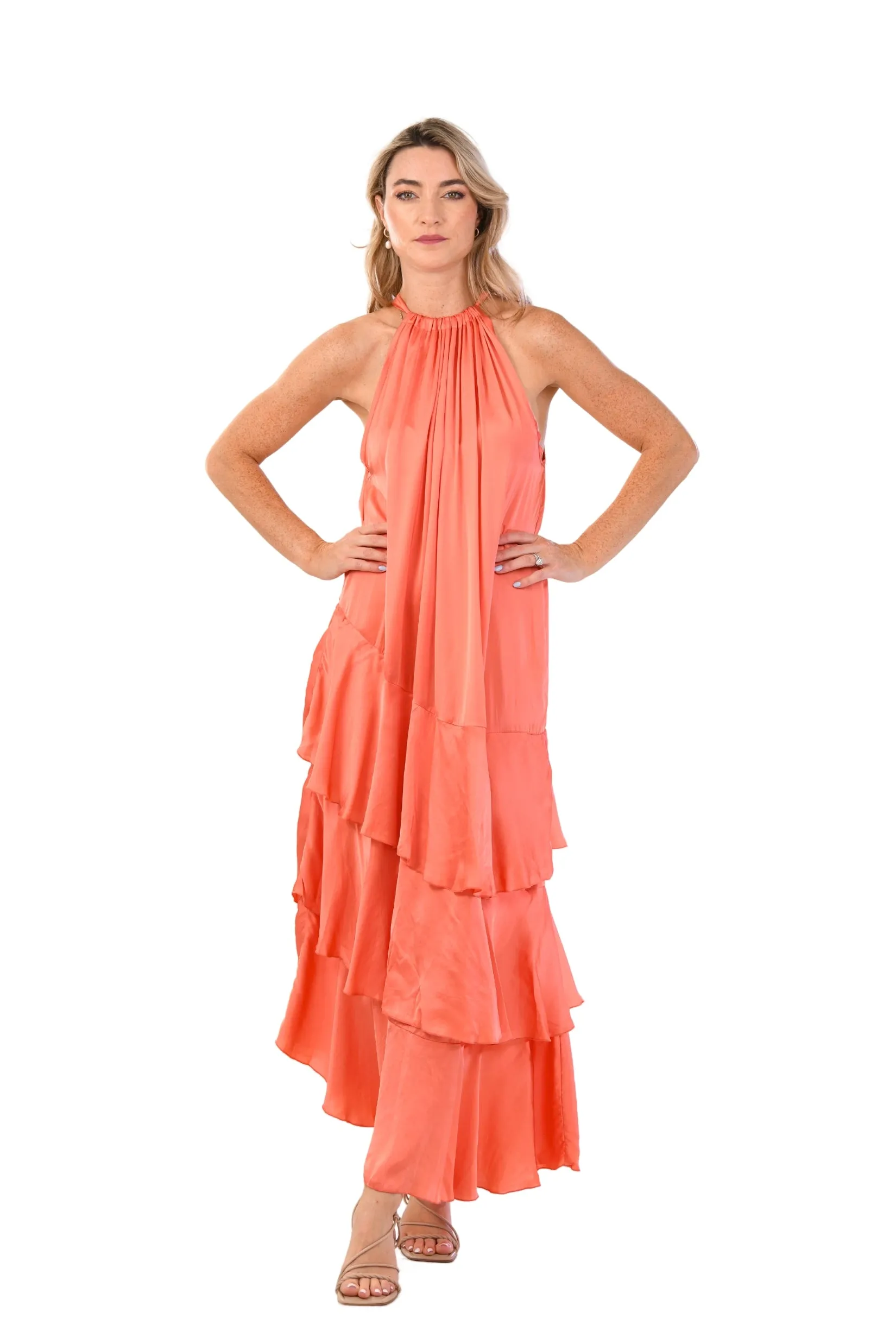 Heidi Dress / Coral