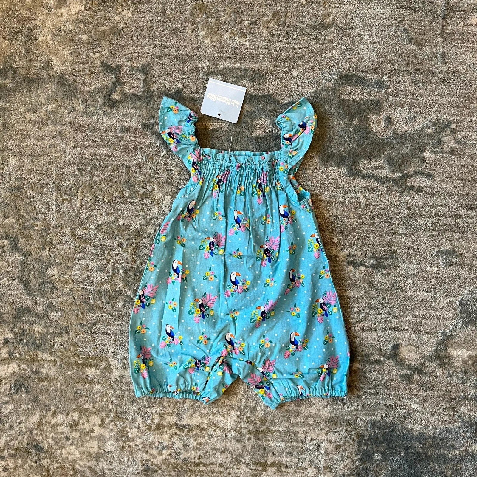 JoJo Maman Bebe Tucan Sunsuit 0-3 Months NWT