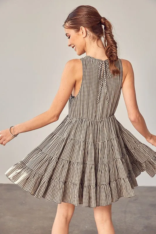 KAIA GINGHAM TIERED DRESS [ONLINE EXCLUSIVE]