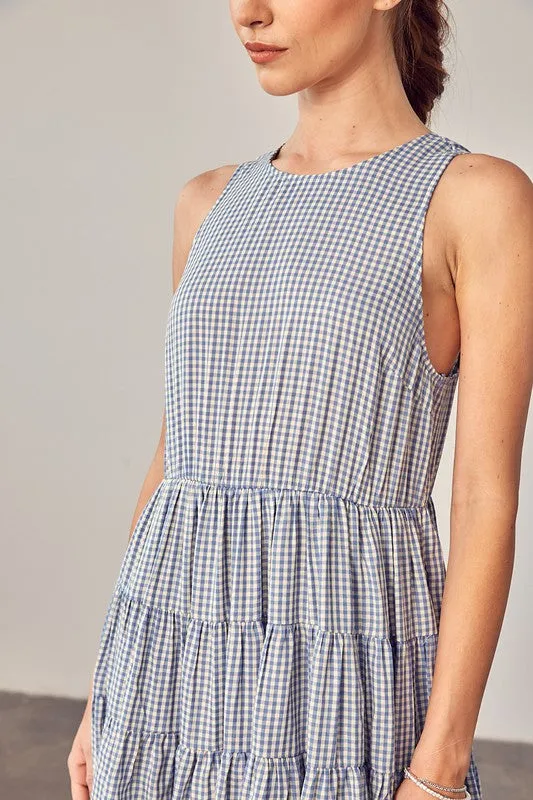 KAIA GINGHAM TIERED DRESS [ONLINE EXCLUSIVE]