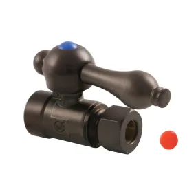 Kingston Brass CC43255 1/2 Sweat x 3/8 O.D. Comp Straight Shut-Off Valve, Oil Rubbed Bronze