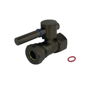 Kingston Brass CC44155DL 1/2 FIP x 1/2 or 7/16 Slip Joint Straight Shut-Off Valve, Oil Rubbed Bronze