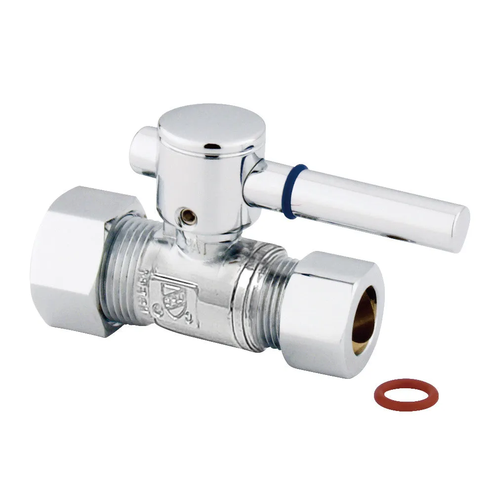 Kingston Brass CC44451DL 5/8 OD Comp X 1/2 OD Comp Straight Shut-Off Valve, Polished Chrome