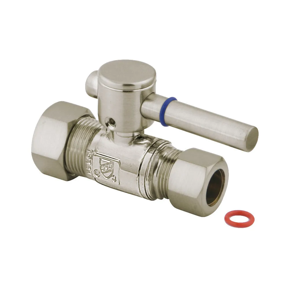 Kingston Brass CC44451DL 5/8 OD Comp X 1/2 OD Comp Straight Shut-Off Valve, Polished Chrome