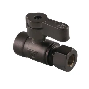 Kingston Brass KF4325ORB 1/2 Sweat x 3/8 O.D. Comp Quarter-Turn Straight Shut-Off Valve, Oil Rubbed Bronze