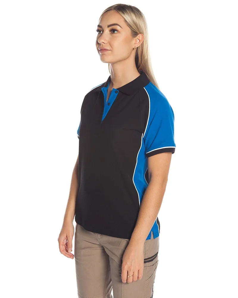 Ladies Nitro Polo - Black/Royal/White