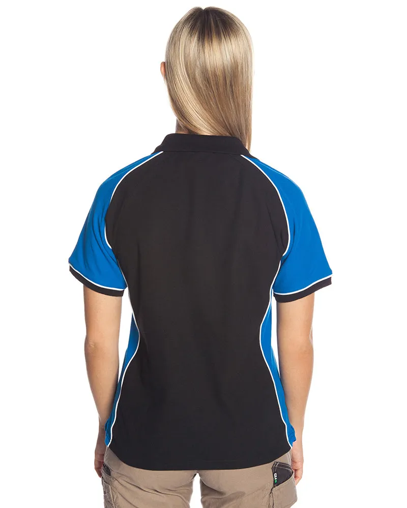 Ladies Nitro Polo - Black/Royal/White