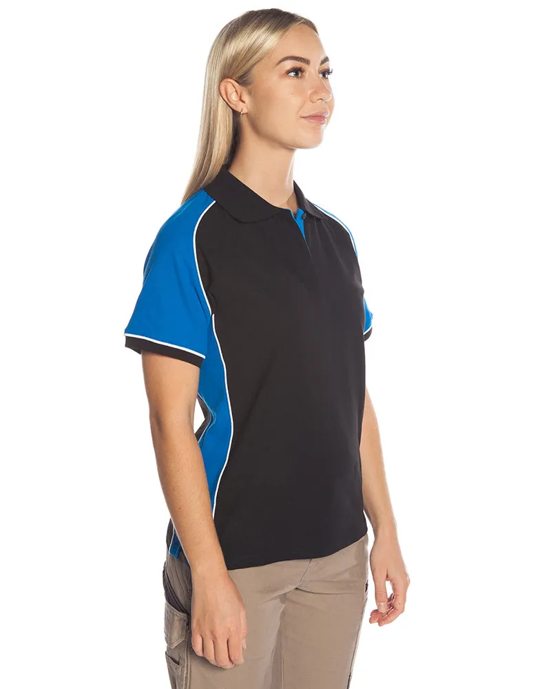 Ladies Nitro Polo - Black/Royal/White