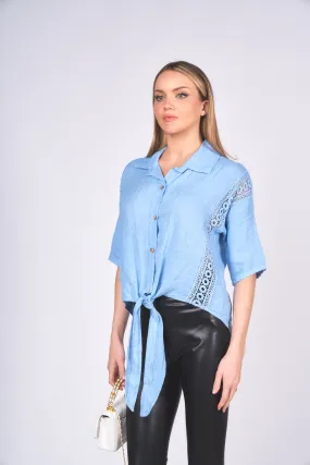 Linen Embroidered Blouse