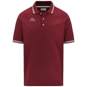 LOGO MALTAX 5 MSS - Polo Shirts - Polo - Man - RED GRANATA-WHITE