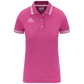 LOGO   MALTAX WSS SLIM - Polo Shirts - Polo - Woman - FUCHSIA-WHITE