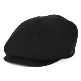 Melton Wool Newsboy Cap Black Wholesale Pack