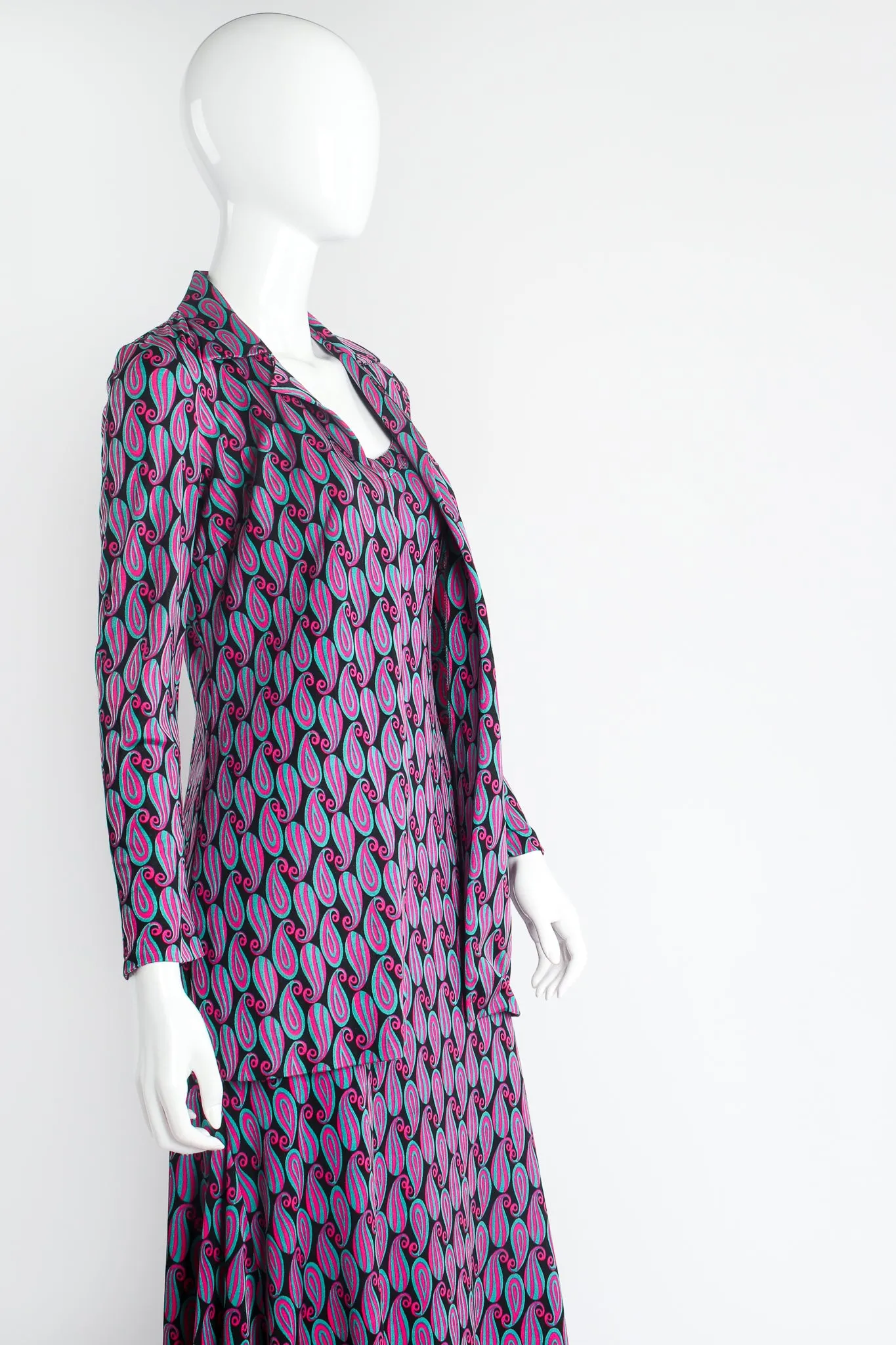 Paisley Jersey Maxi Dress & Jacket Set