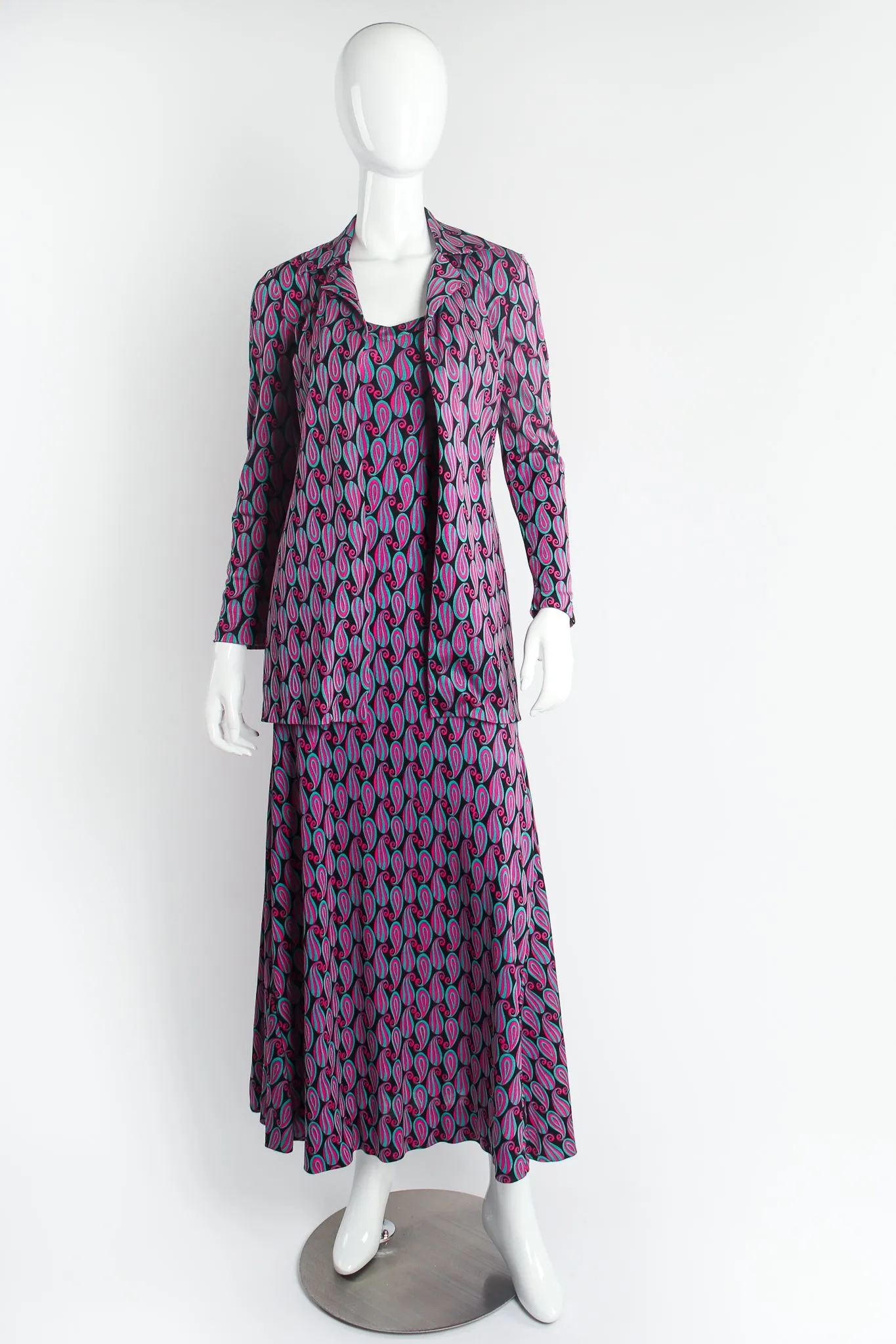 Paisley Jersey Maxi Dress & Jacket Set