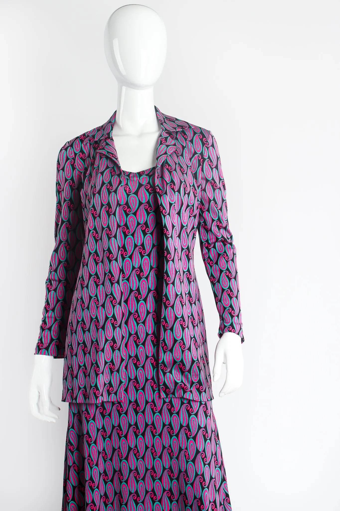 Paisley Jersey Maxi Dress & Jacket Set