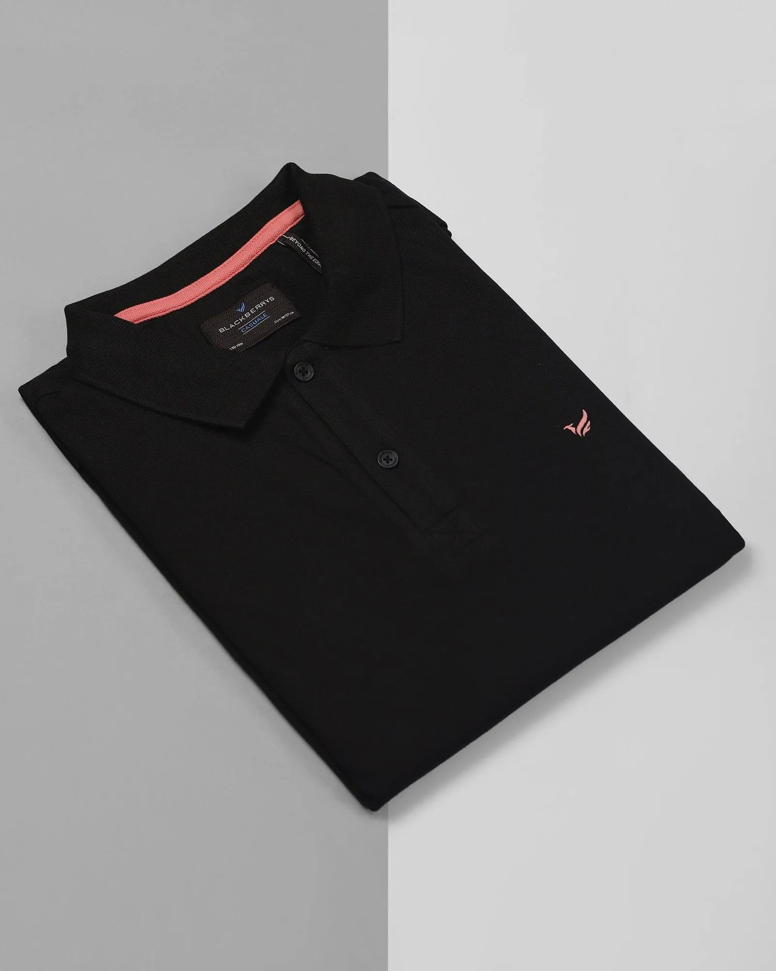 Polo Black Solid T-Shirt - Bonnel