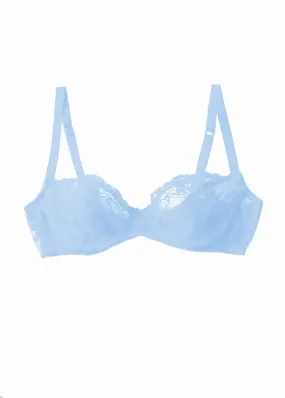 Poppy Flowers Demi Bra in Blue Dust