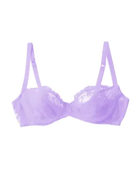 Poppy Flowers Demi Bra in Lavender