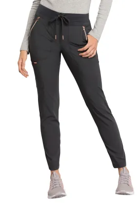 Scrub Pants - Cherokee Women's Statement Mid Rise Tapered Leg Drawstring Pant - Pewter, CK055