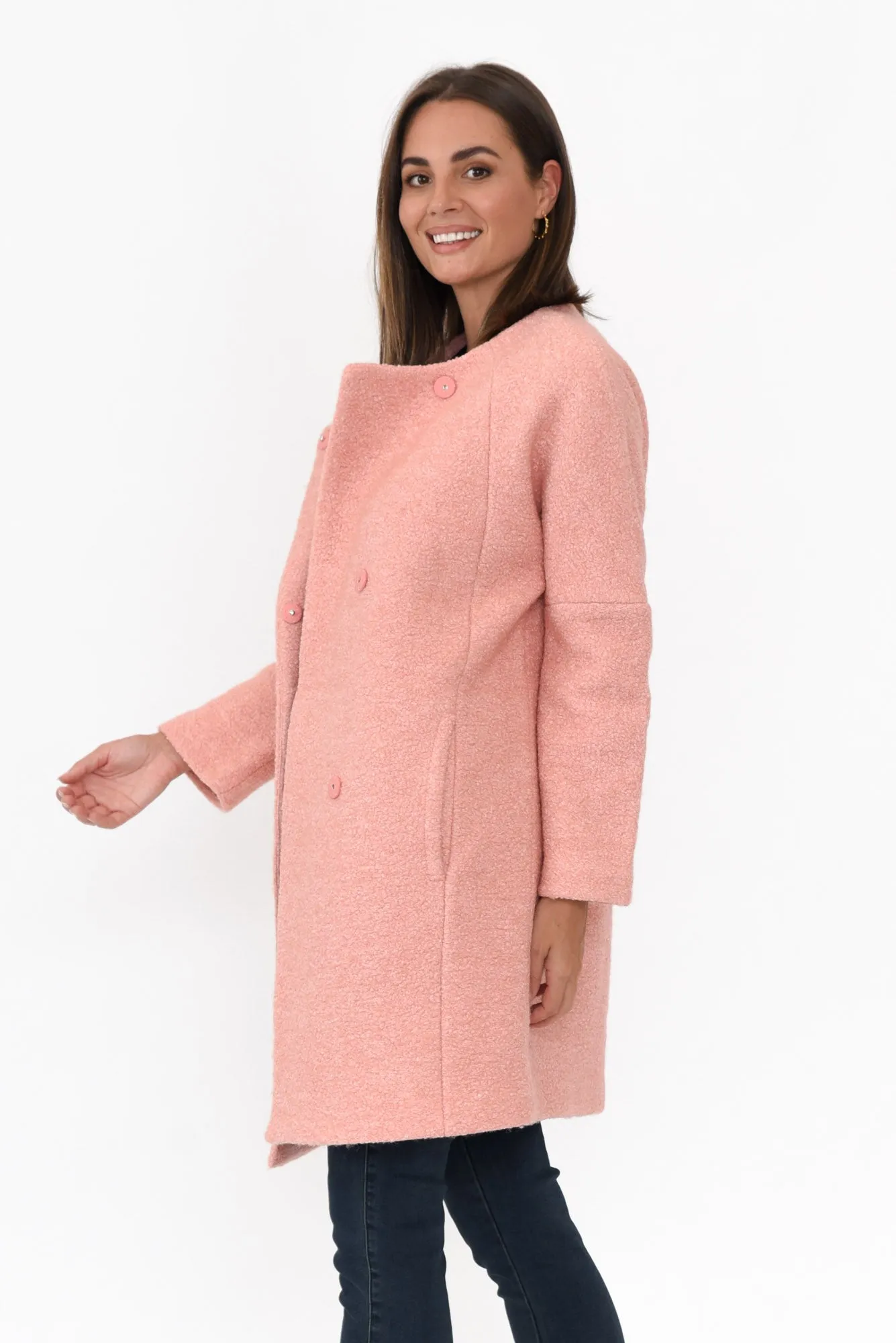 Senseo Winter Peach Wool Blend Coat