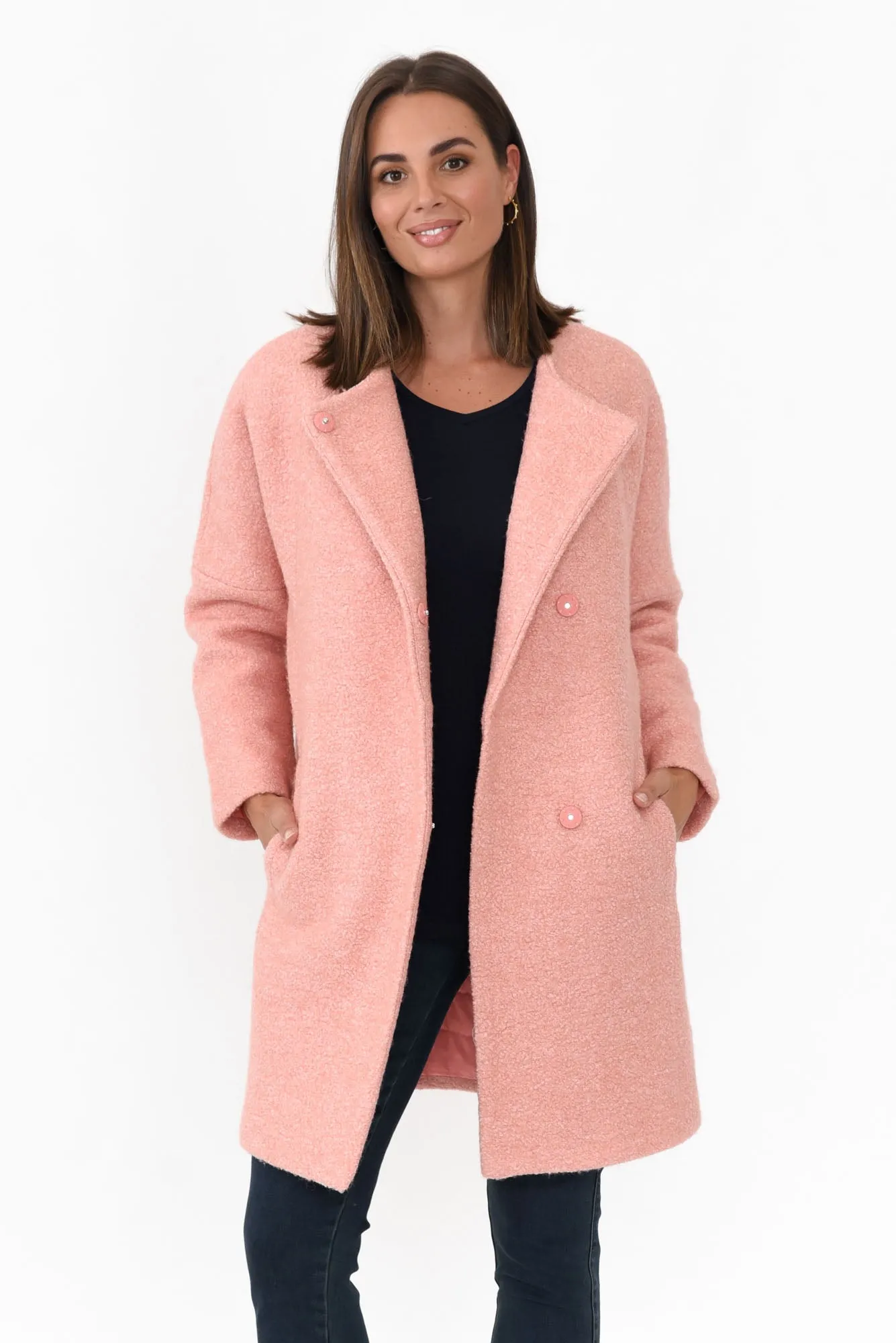 Senseo Winter Peach Wool Blend Coat