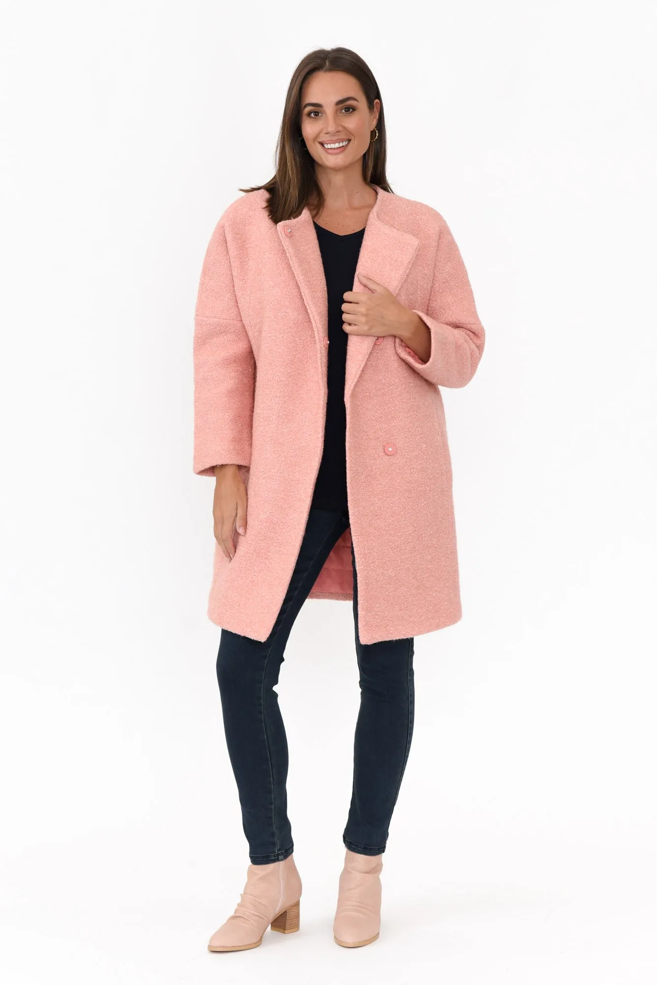 Senseo Winter Peach Wool Blend Coat