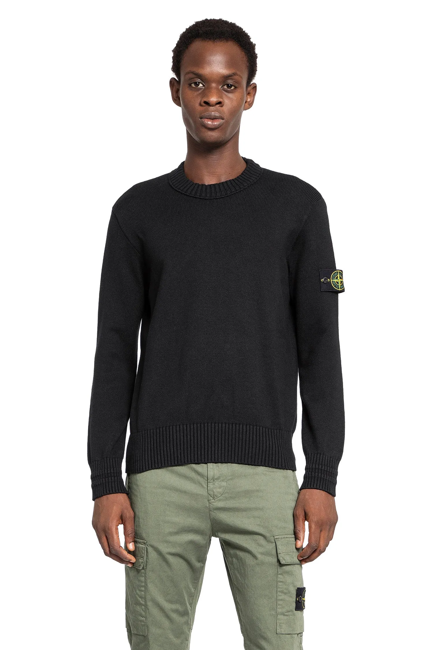 STONE ISLAND MAN BLACK KNITWEAR