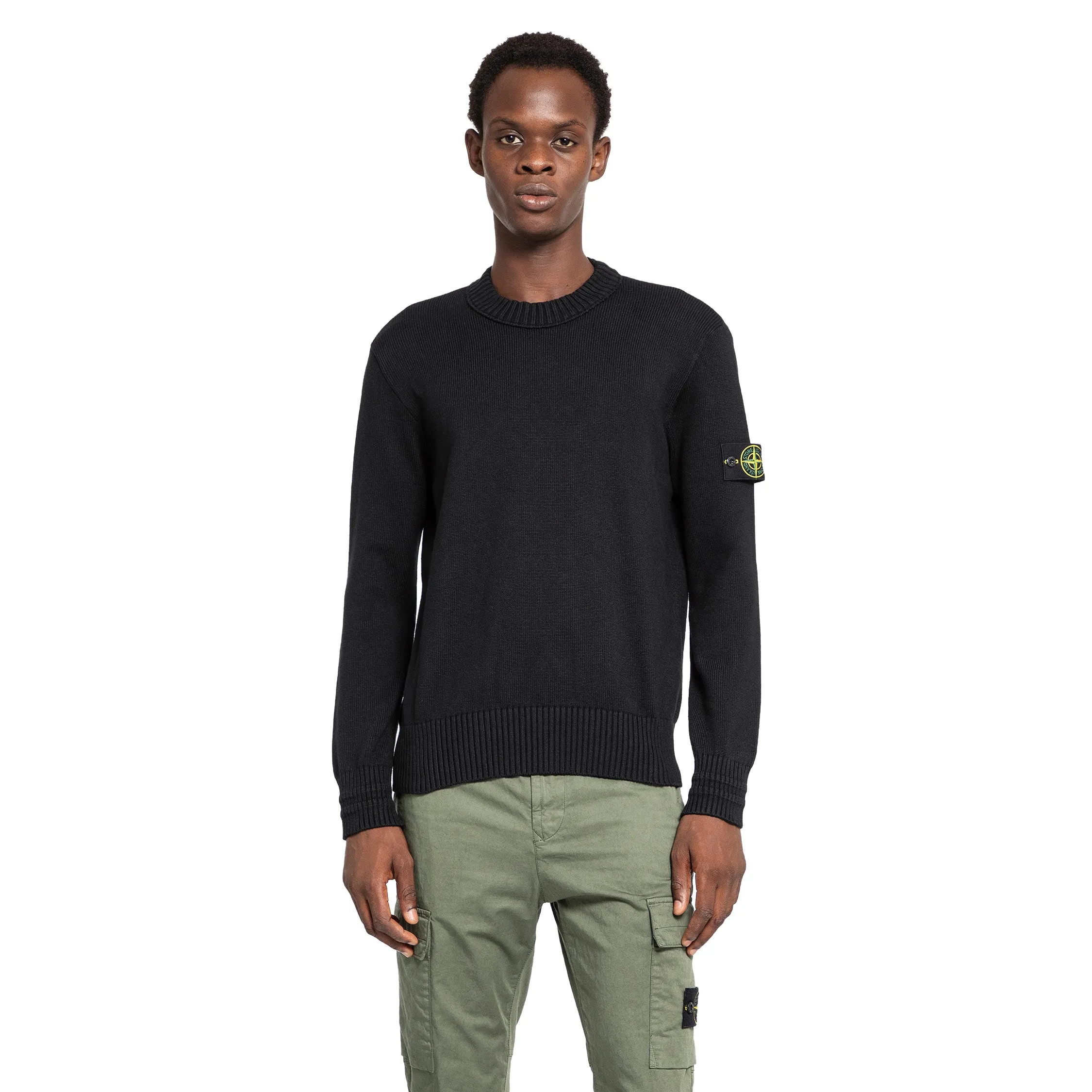 STONE ISLAND MAN BLACK KNITWEAR