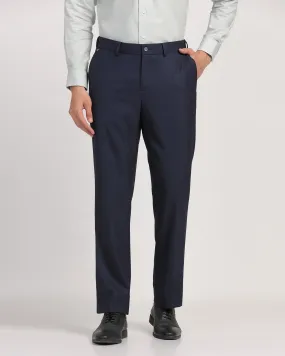 Straight B-90 Formal Blue Textured Trouser - Passion