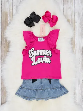 Summer Lovin Ruffle Denim Outfit